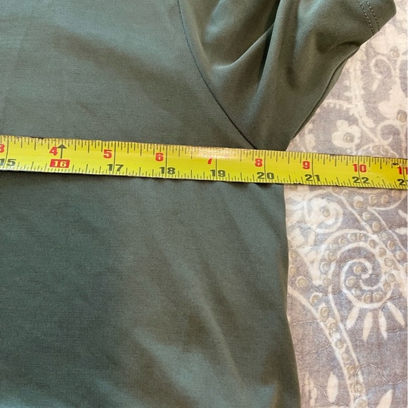 American Eagle army green baby Doll Top empire waist size large fall comfy - Picture 4 of 6